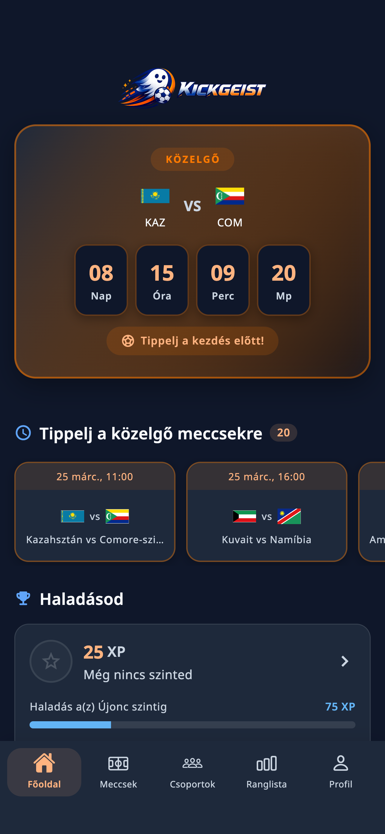 Kickgeist app screenshot