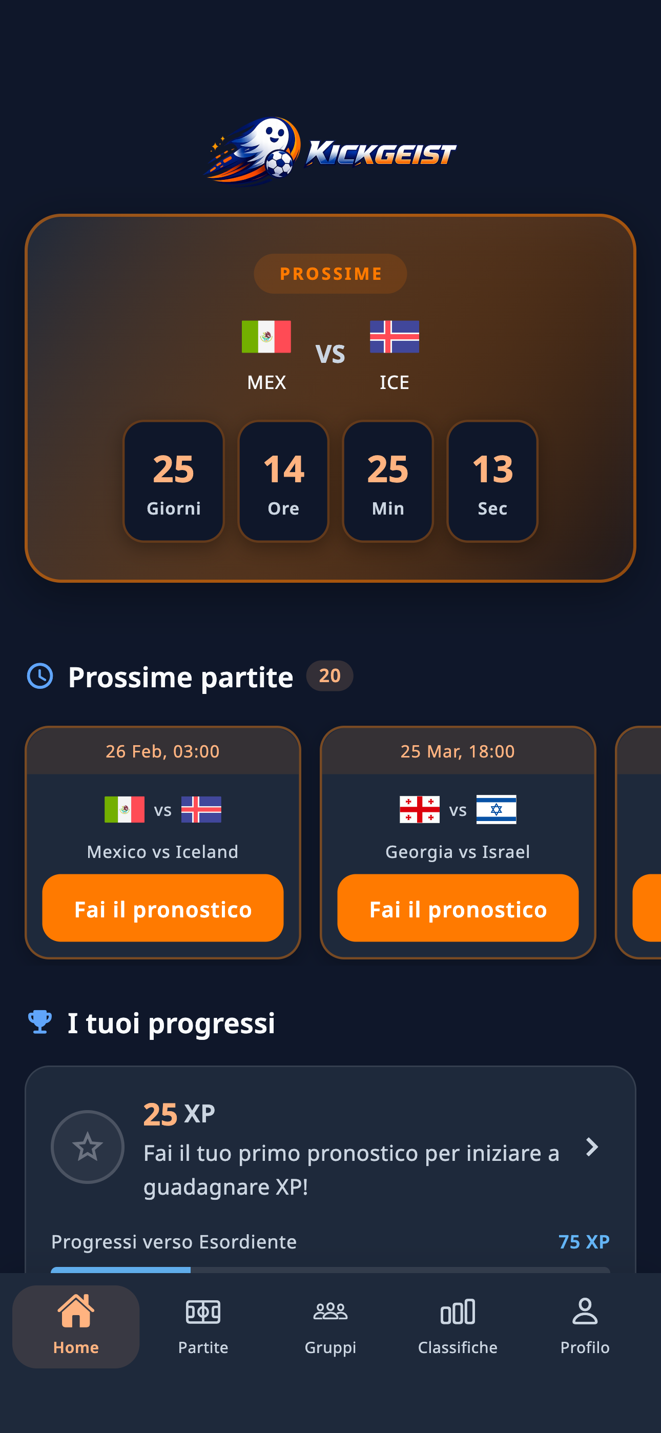 Kickgeist app screenshot