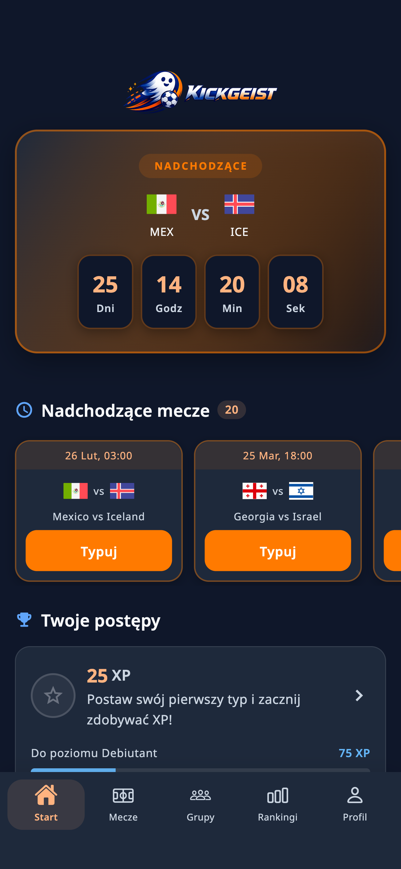 Kickgeist app screenshot