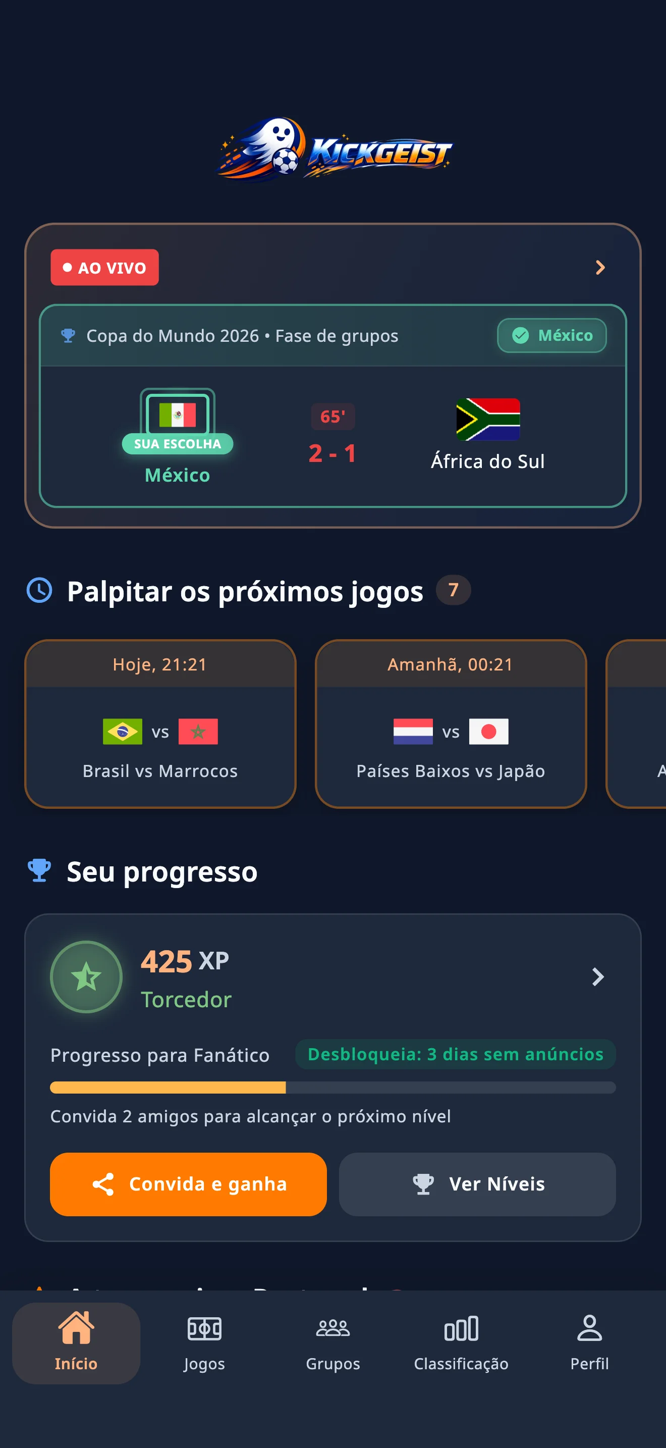 Kickgeist app screenshot